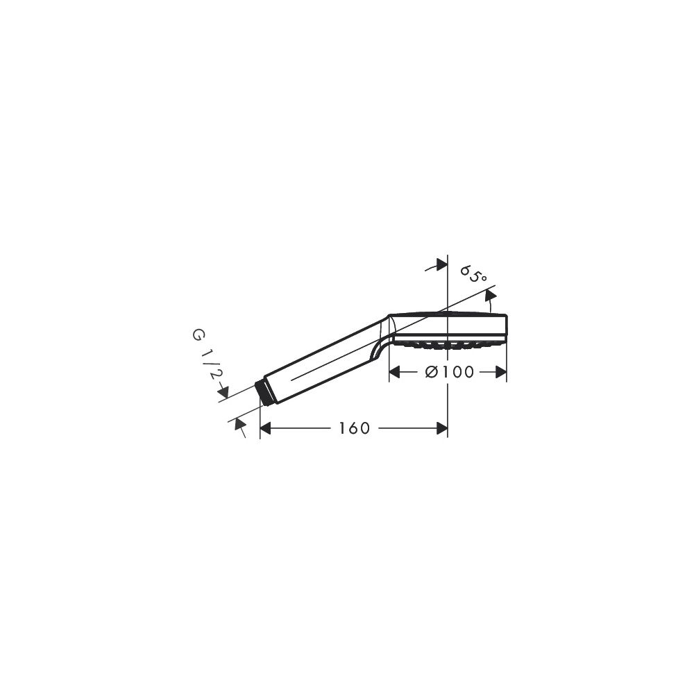 hansgrohe Crometta Handbrause 100mm 1jet 14l/min, Weiß/Chrom... HANSGROHE-26331400 4011097780672 (Abb. 4)