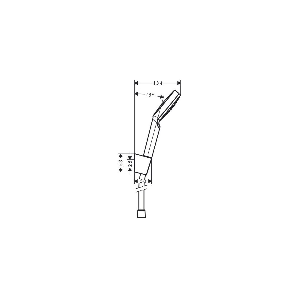 hansgrohe Crometta Brausehalterset 100mm 1jet EcoSmart mit Brauseschlauch 1,60m, We... HANSGROHE-26569400 4011097791920 (Abb. 3)