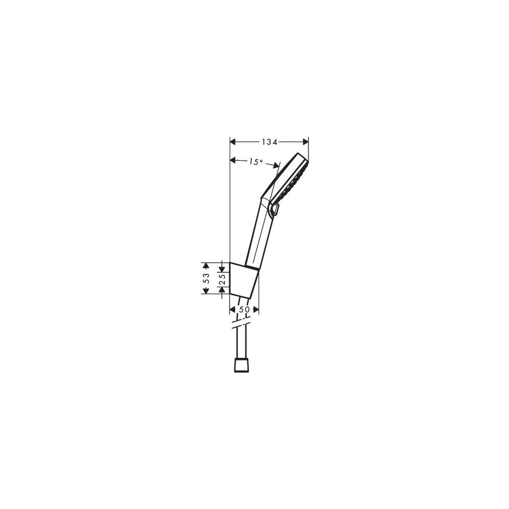 hansgrohe Crometta Brausehalterset 100mm Vario mit Brauseschlauch 1,25m, Weiß/Chrom... HANSGROHE-26691400 4011097791906 (Abb. 3)