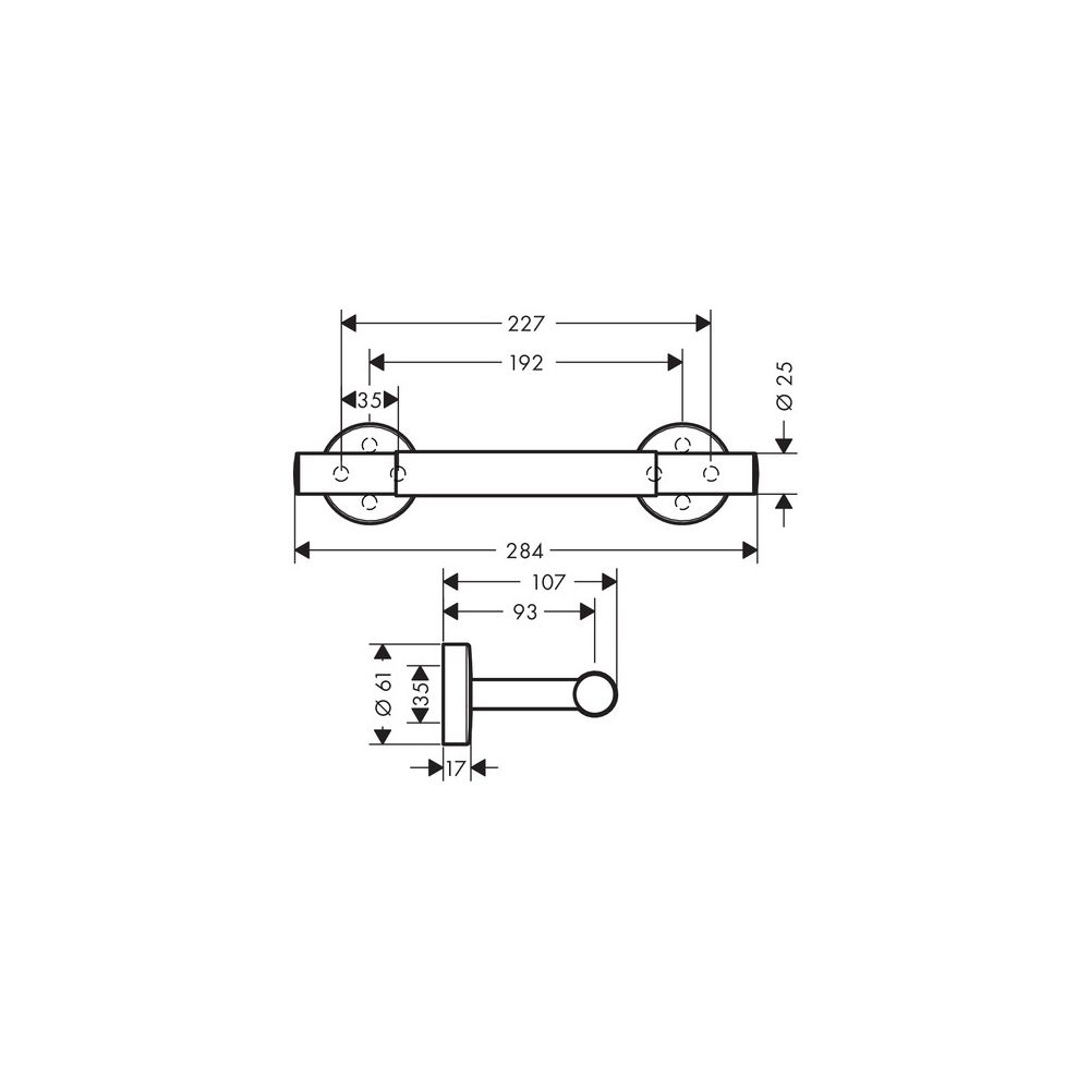 hansgrohe Unica Fußstütze Comfort, Chrom... HANSGROHE-26329000 4011097787787 (Abb. 3)