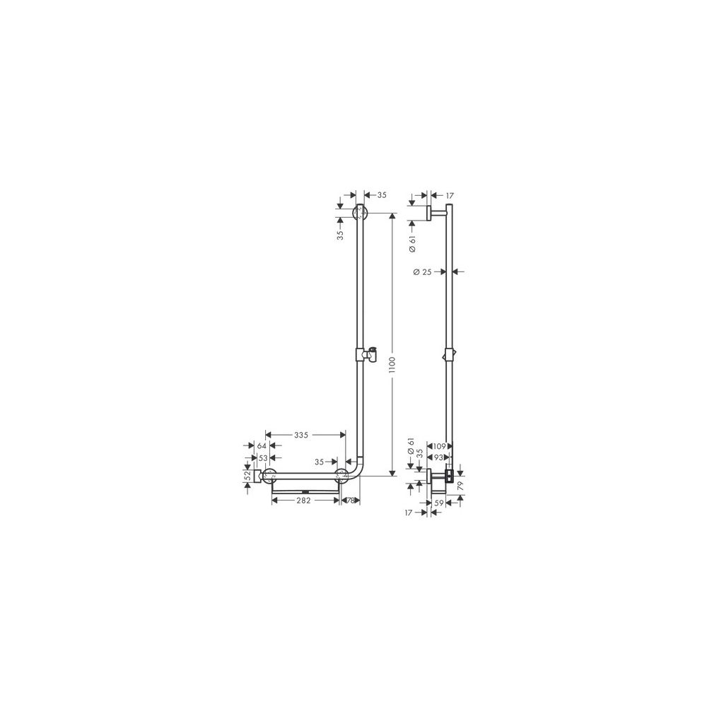 hansgrohe Unica Brausestange Comfort 1100mm rechts, Weiß/Chrom... HANSGROHE-26404400 4011097804224 (Abb. 4)