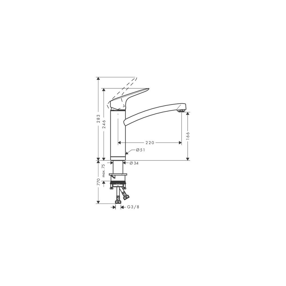 hansgrohe Logis M31 Einhebel-Küchenmischer 160mm Vorfenstermontage, 1jet, Chrom... HANSGROHE-71833000 4011097775487 (Abb. 3)