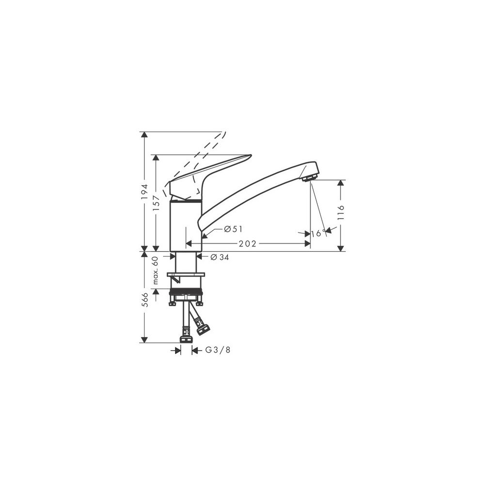 hansgrohe Logis M31 Einhebel-Küchenmischer 120mm 1jet, Chrom... HANSGROHE-71830000 4011097761268 (Abb. 5)