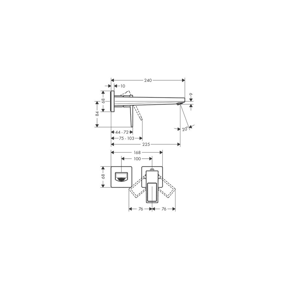 hansgrohe Metropol Einhebel-Waschtischmischer Unterputz 5l/min Chrom, 225mm Auslauf... HANSGROHE-74526000 4011097835099 (Abb. 4)