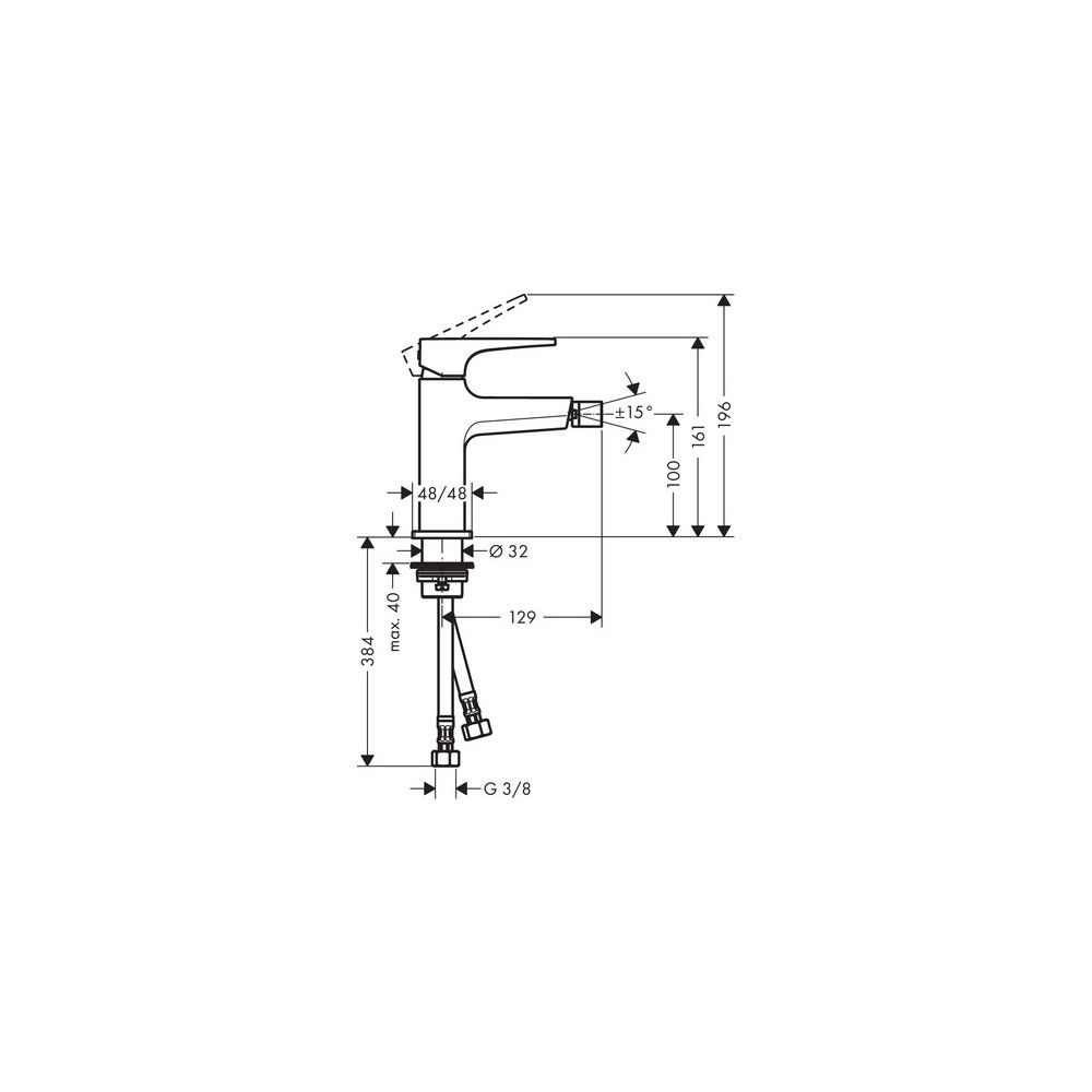 hansgrohe Metropol Einhebel-Bidetmischer 7,5l/min mit Bügelgriff, Push-Open Garnitu... HANSGROHE-74520000 4011097812960 (Abb. 4)