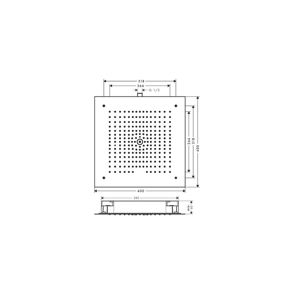 hansgrohe Raindance E Kopfbrause 400mm 1jet 20l/min Deckenintegriert, Chrom... HANSGROHE-26252000 4011097975672 (Abb. 7)