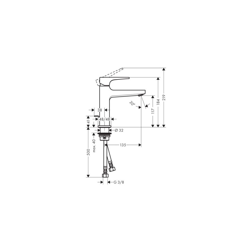 hansgrohe Metropol Einhebel-Waschtischmischer 110mm 5l/min Chrom Ausladung 135mm, B... HANSGROHE-74506000 4011097813141 (Abb. 4)