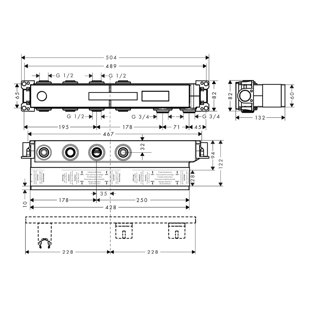 hansgrohe RainSelect Grundkörper für 2 Verbraucher... HANSGROHE-15310180 4011097815602 (Abb. 5)