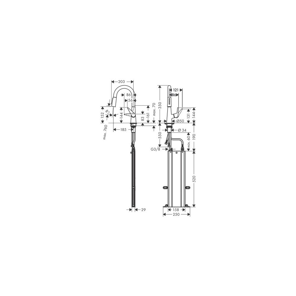 hansgrohe Talis M51, Einhebel-Küchenmischer 160mm 9l/min sBox, Edelstahl Finish, 2j... HANSGROHE-73850800 4059625017449 (Abb. 4)