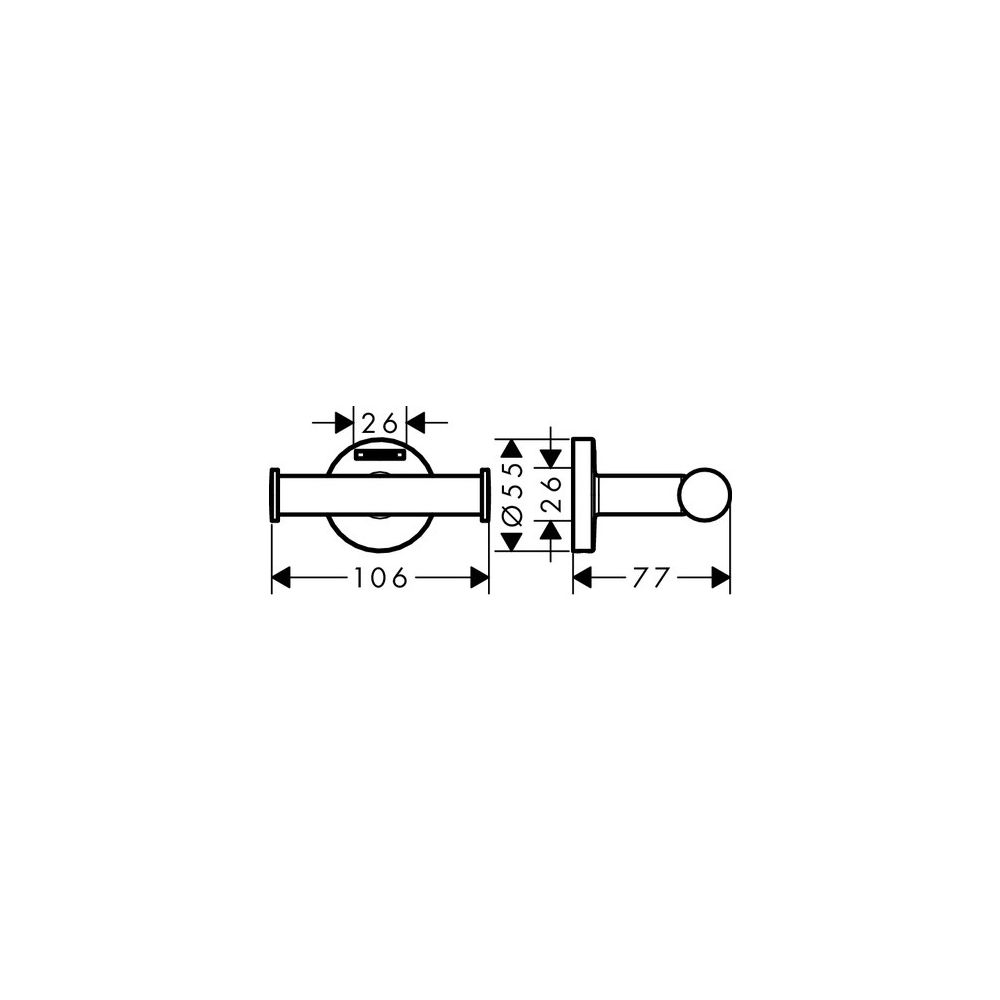 hansgrohe Logis Universal Handtuchhaken doppelt, Chrom... HANSGROHE-41725000 4059625123096 (Abb. 4)