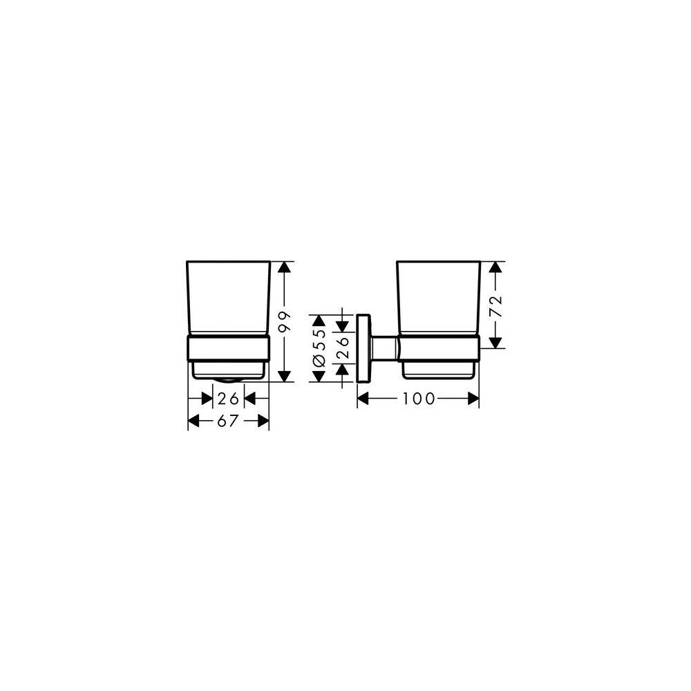 hansgrohe Logis Universal Zahnputzbecher, Chrom... HANSGROHE-41718000 4059625123041 (Abb. 4)