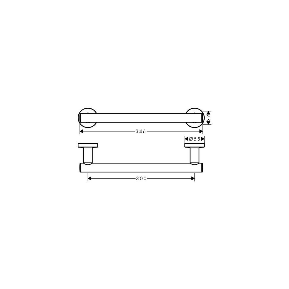 hansgrohe Logis Universal Haltestange, Chrom... HANSGROHE-41713000 4059625123102 (Abb. 4)