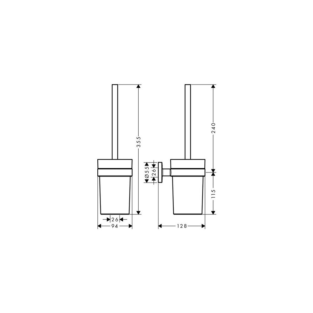 hansgrohe Logis Universal Toilettenbürstenhalter Wandmontage, Chrom... HANSGROHE-41722000 4059625123034 (Abb. 4)