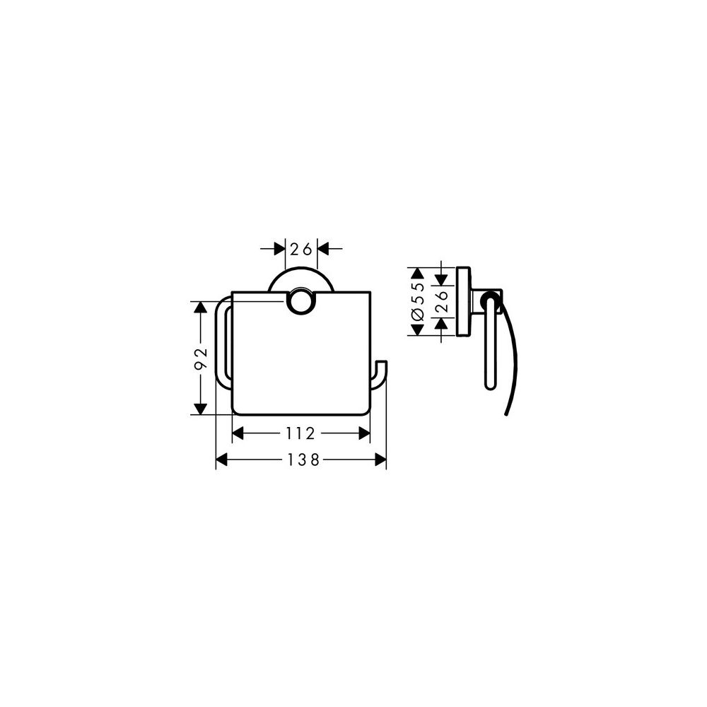 hansgrohe Logis Universal Toilettenpapierhalter mit Deckel, Chrom... HANSGROHE-41723000 4059625123119 (Abb. 4)