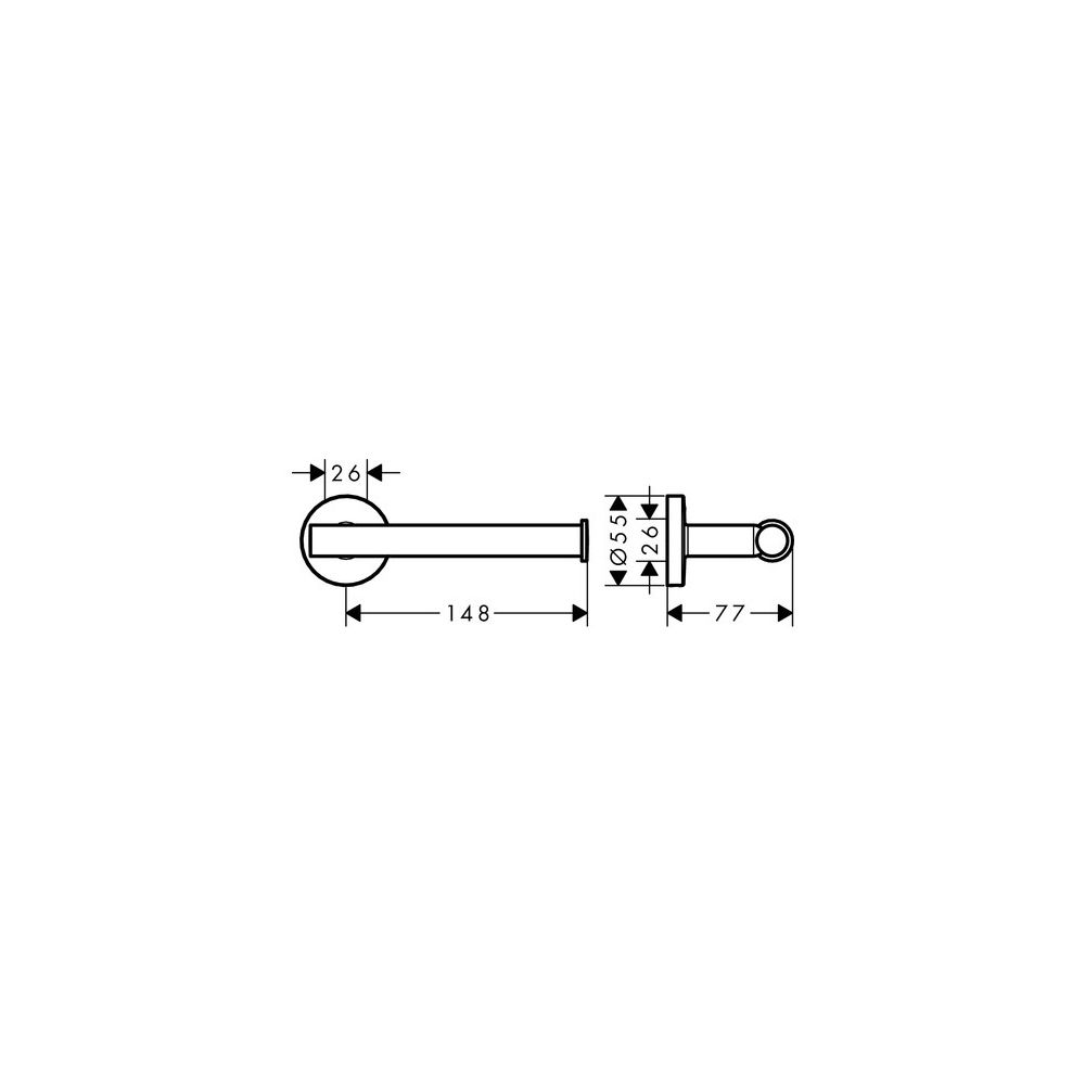 hansgrohe Logis Universal Toilettenpapierhalter, Chrom... HANSGROHE-41726000 4059625123072 (Abb. 4)