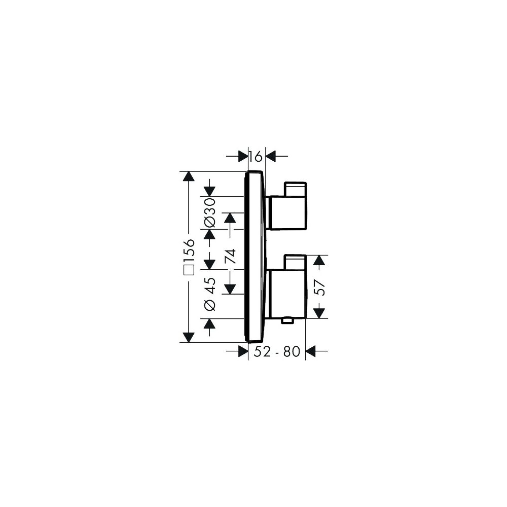 hansgrohe Ecostat Square Thermostat Unterputz Chrom 29l/min für 2 Verbraucher... HANSGROHE-15714000 4059625028735 (Abb. 4)