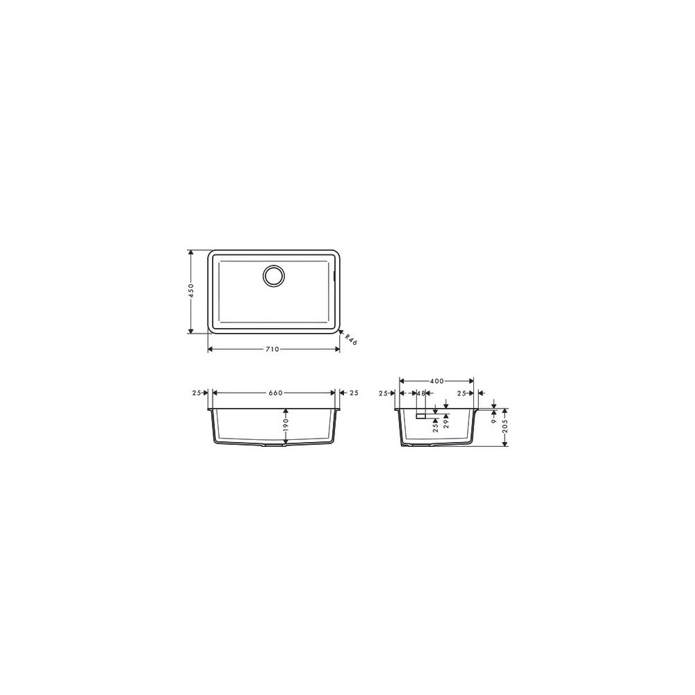 hansgrohe Unterbauspüle S51 S510-U660 660, Graphitschwarz... HANSGROHE-43432170 4059625104873 (Abb. 4)