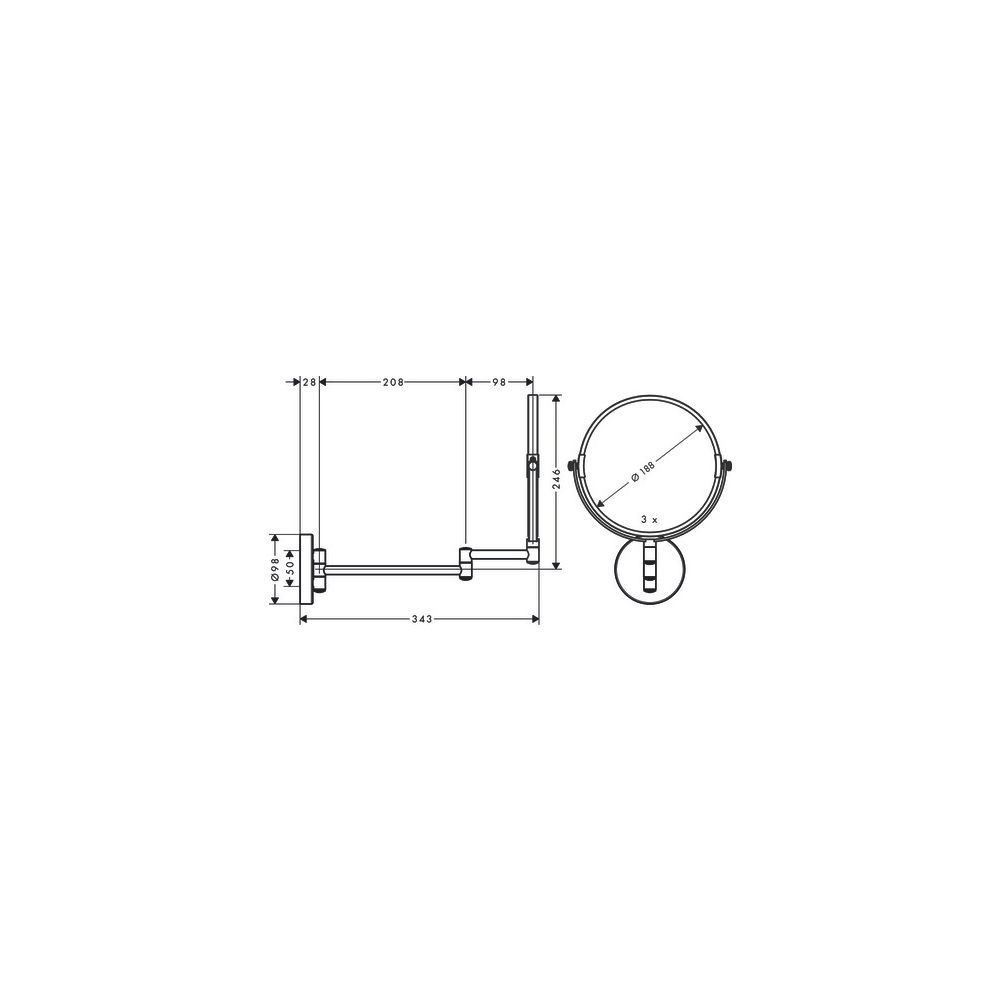 hansgrohe Logis Universal Rasierspiegel, Chrom... HANSGROHE-73561000 4059625131503 (Abb. 4)