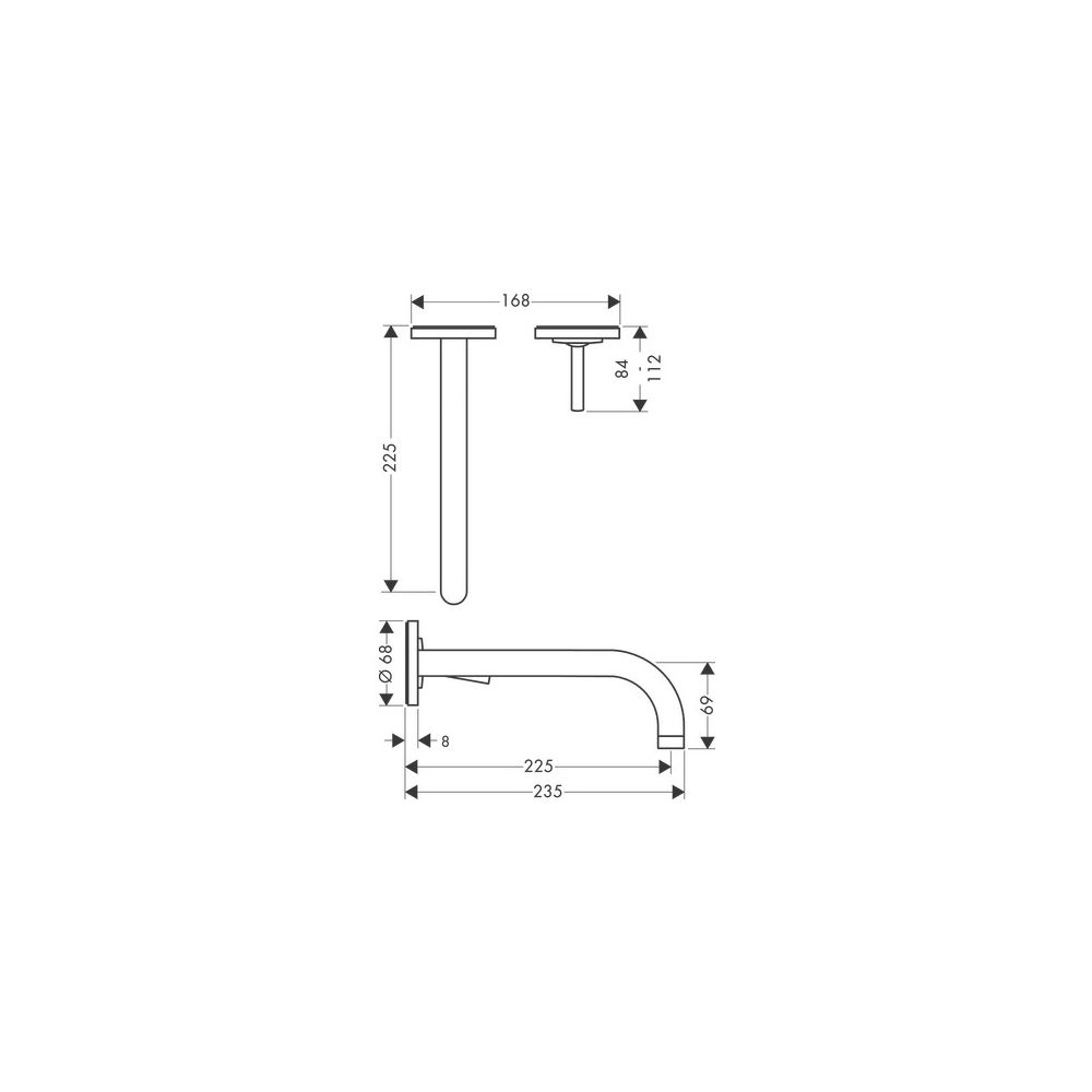 Hansgrohe AXOR Uno Einhebel-Waschtischmischer Unterputz, 5l/min, Auslauf 225mm, Ros... HANSGROHE-38116800 4011097842226 (Abb. 3)