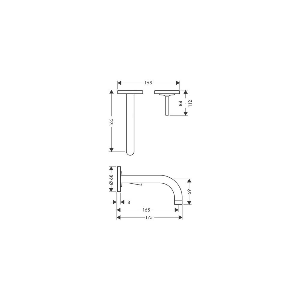 Hansgrohe AXOR Uno Einhebel-Waschtischmischer Unterputz, 5l/min, Auslauf 165mm, Ros... HANSGROHE-38113330 4011097841977 (Abb. 3)