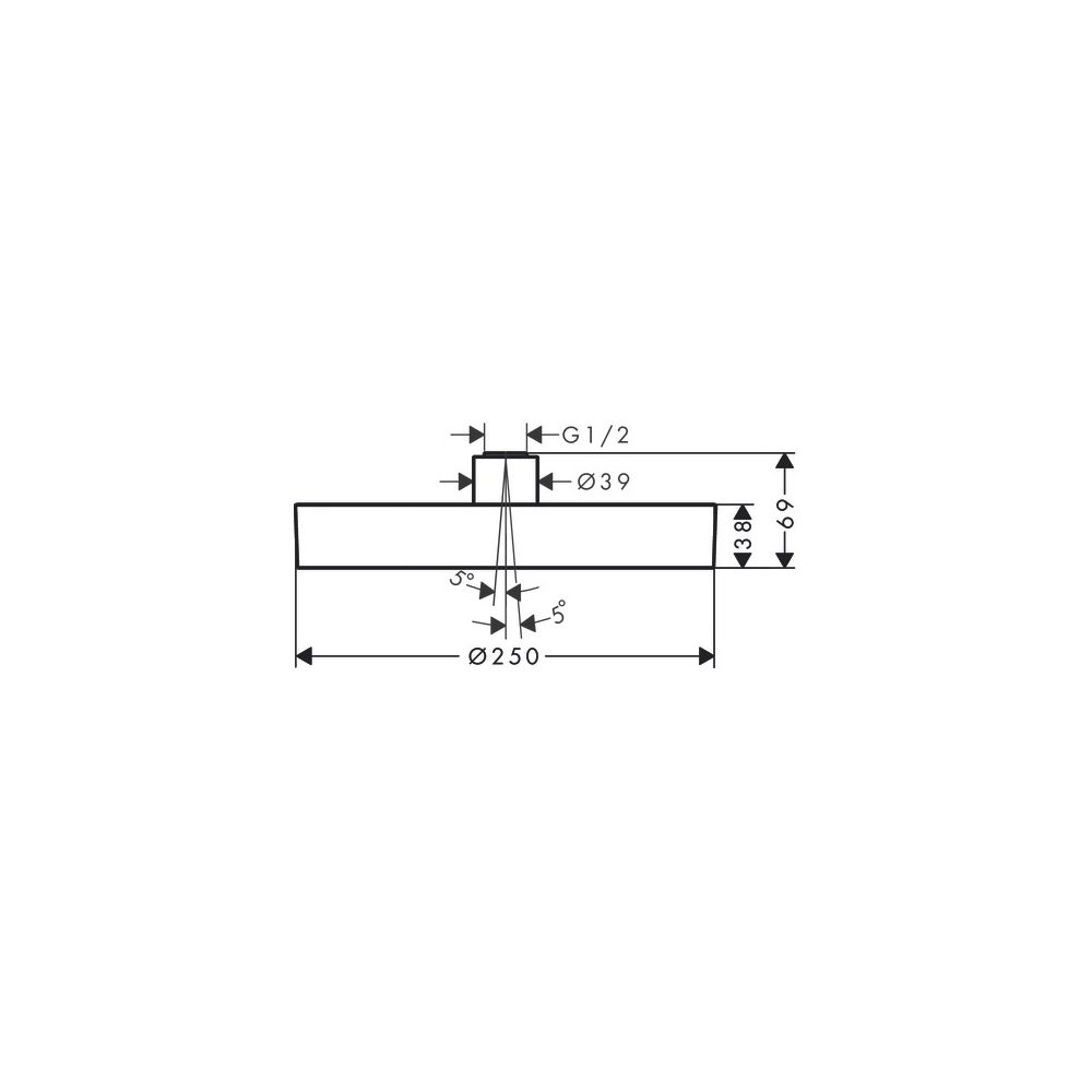 hansgrohe Rainfinity Kopfbrause 250mm 1jet 9l/min EcoSmart, Mattweiß... HANSGROHE-26229700 4059625200919 (Abb. 3)