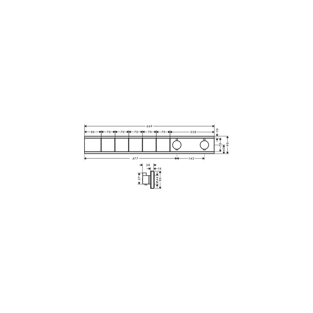 hansgrohe RainSelect Thermostat Unterputz für 5 Verbraucher, Mattweiß... HANSGROHE-15384700 4059625201213 (Abb. 3)