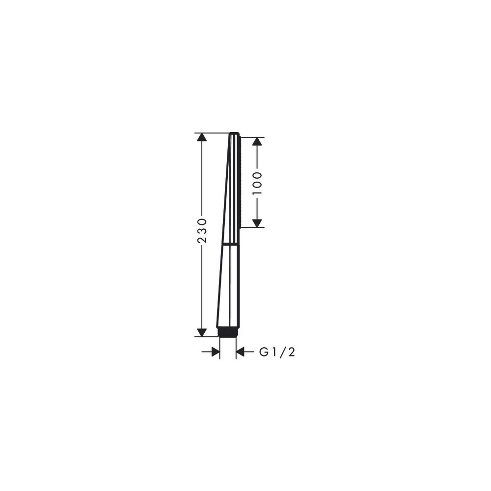 hansgrohe Rainfinity Stabhandbrause 100mm 1jet 13,8l/min, Mattschwarz... HANSGROHE-26866670 4059625264980 (Abb. 3)