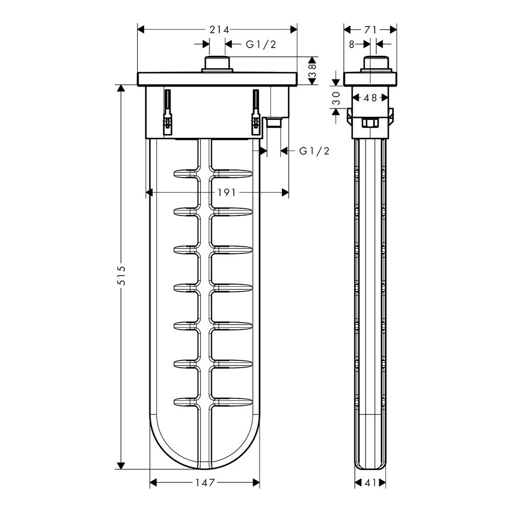 hansgrohe sBox Wannenrandset, Fertigset eckig, Chrom... HANSGROHE-28010000 4059625203026 (Abb. 3)