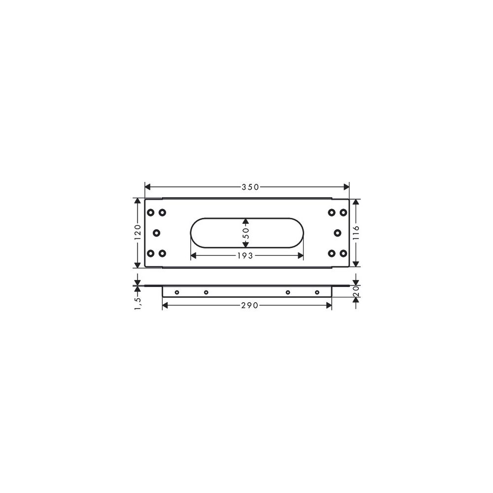 hansgrohe Montageplatte sBox Fliesenrand... HANSGROHE-28016000 4059625206676 (Abb. 2)