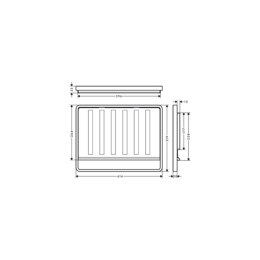 hansgrohe F17 Mobile Abtropffläche, Edelstahl... HANSGROHE-40962800 4059625189276 (Abb. 2)