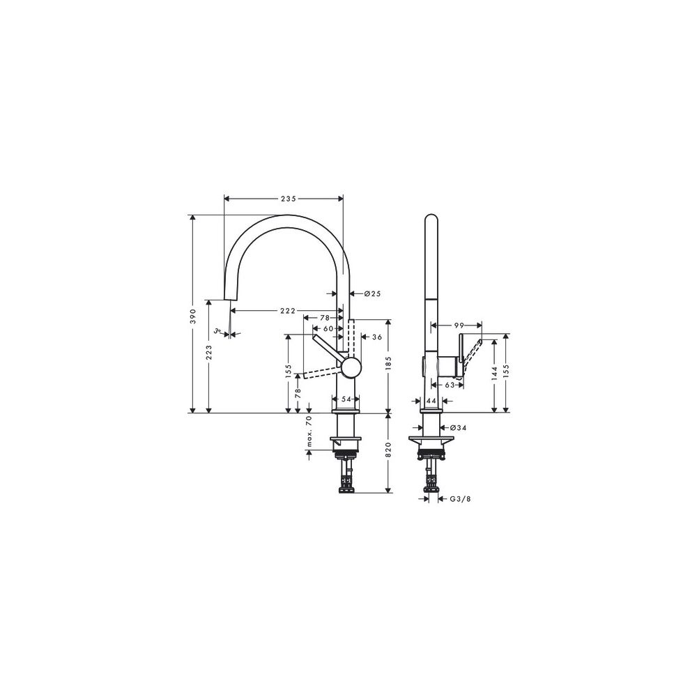 hansgrohe Talis M54, Einhebel-Küchenmischer 220mm 5l/min Mattschwarz, 1jet EcoSmart... HANSGROHE-72843670 4059625269671 (Abb. 3)