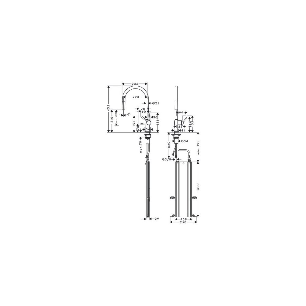 hansgrohe Talis M54, Einhebel-Küchenmischer 210mm 7l/min sBox, Chrom, 1jet Auszieha... HANSGROHE-72803000 4059625255360 (Abb. 3)