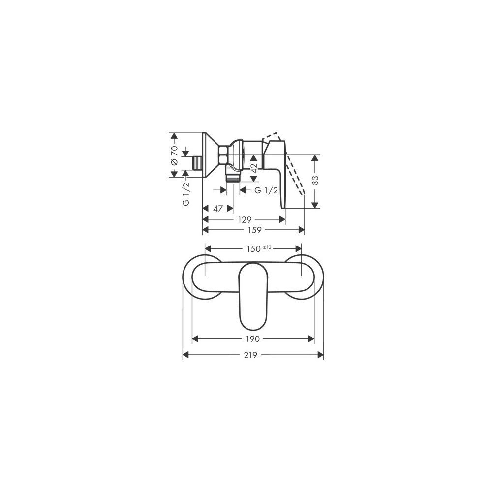 hansgrohe Vernis Blend Einhebel-Brausemischer Aufputz 28l/min, Chrom... HANSGROHE-71640000 4059625316108 (Abb. 3)