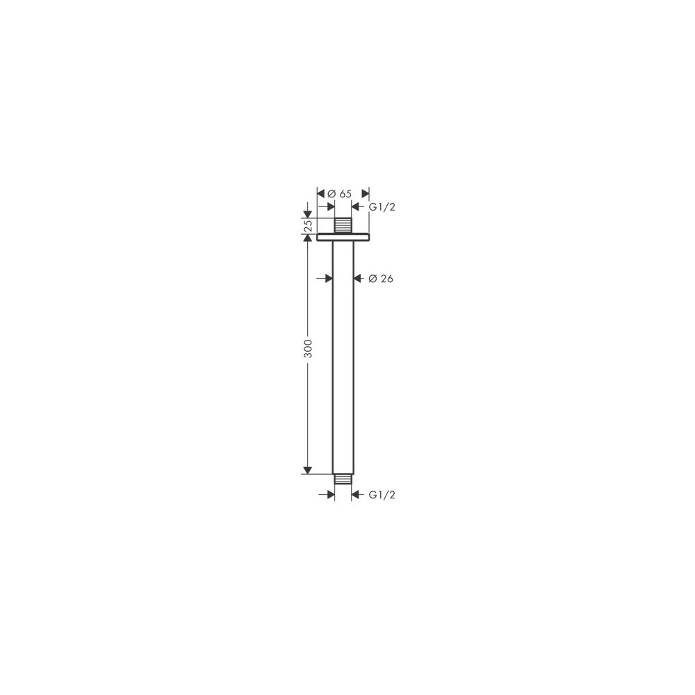 hansgrohe Vernis Blend Deckenanschluss 300mm DN 15, Chrom... HANSGROHE-27805000 4059625316313 (Abb. 3)
