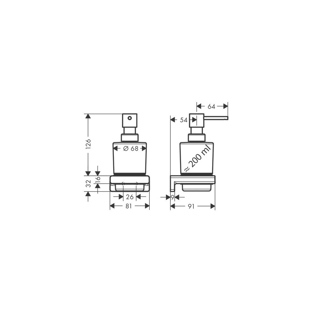 hansgrohe AddStoris Lotionspender, Mattschwarz... HANSGROHE-41745670 4059625296530 (Abb. 3)