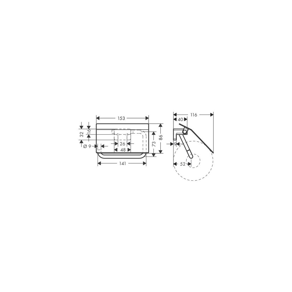 hansgrohe AddStoris Toilettenpapierhalter mit Deckel, Mattschwarz... HANSGROHE-41753670 4059625296981 (Abb. 3)