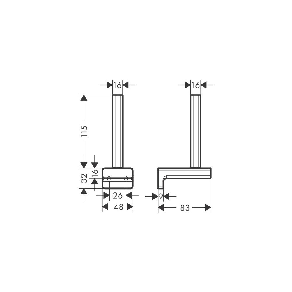 hansgrohe AddStoris Ersatzpapierrollenhalter, Chrom... HANSGROHE-41756000 4059625296950 (Abb. 4)