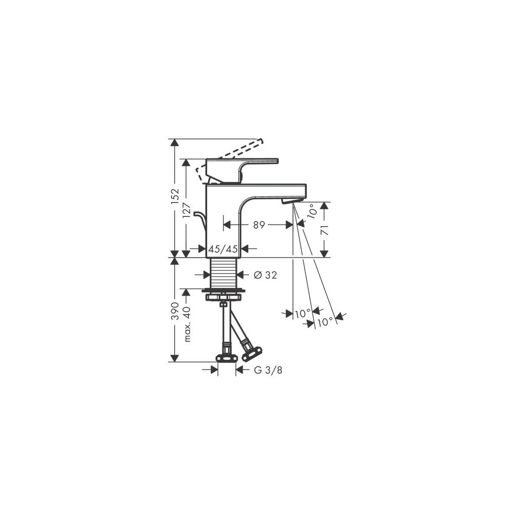 hansgrohe Vernis Shape Einhebel-Waschtischmischer 70mm 5l/min Chrom mit isolierter ... HANSGROHE-71566000 4059625321423 (Abb. 4)