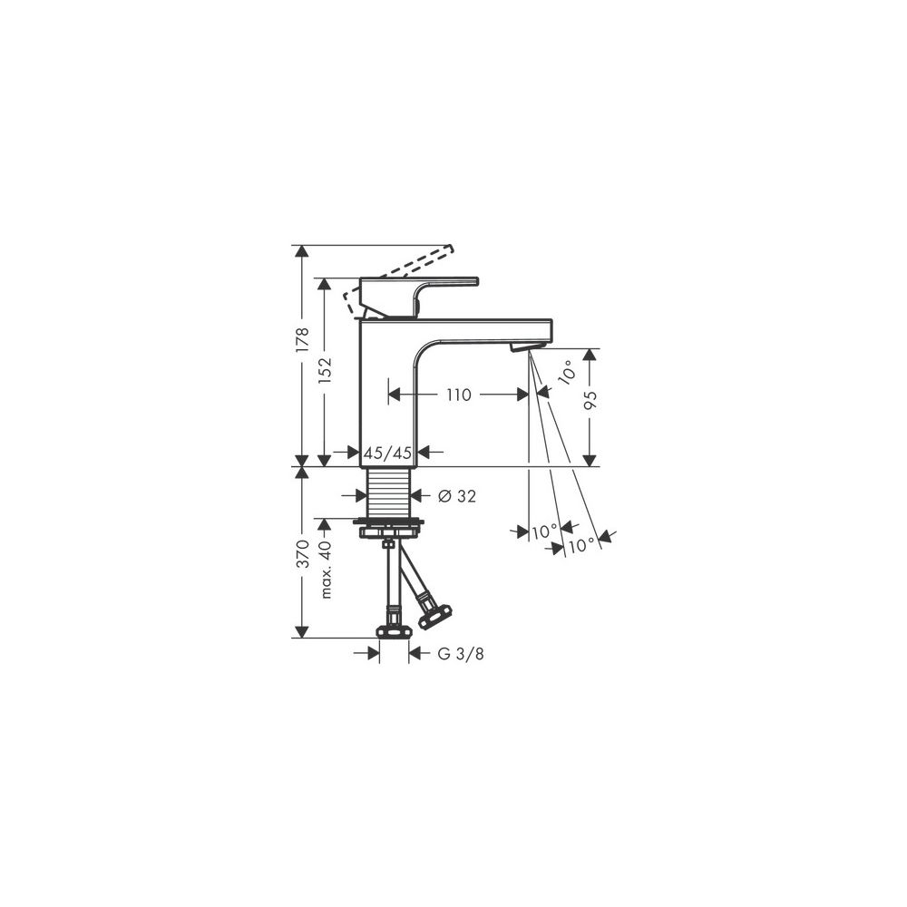 hansgrohe Vernis Shape Einhebel-Waschtischmischer 100mm 5l/min Chrom mit isolierter... HANSGROHE-71569000 4059625325452 (Abb. 3)