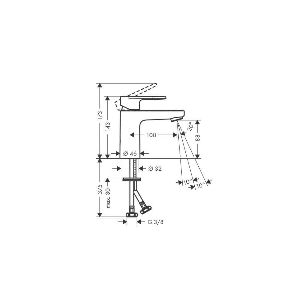 Hansgrohe Vernis Blend Einhebel-Waschtischmischer 100mm, CoolStart ohne Ablaufgarni... HANSGROHE-71524670 4059625836026 (Abb. 2)