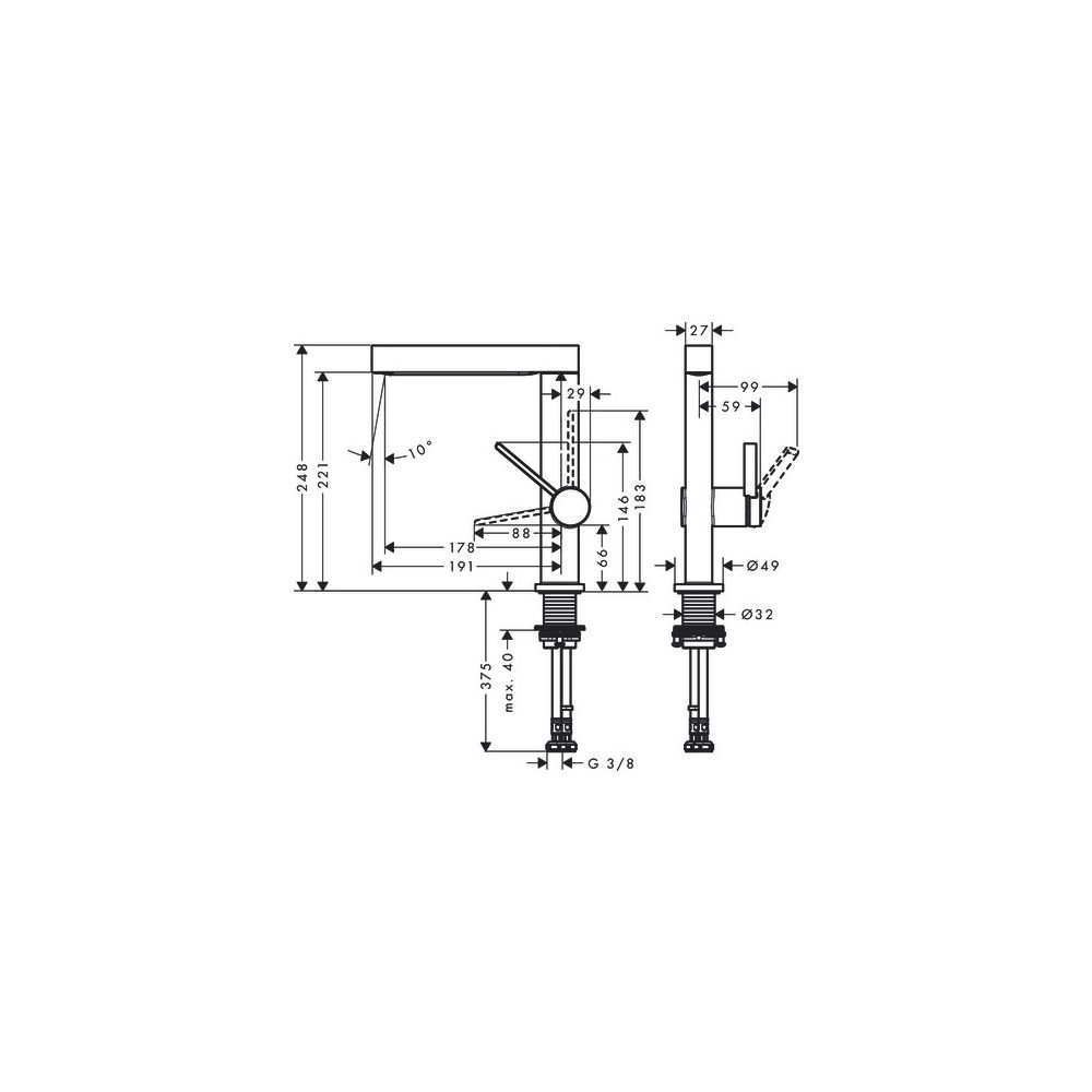 hansgrohe Finoris Waschtischmischer 230mm 5l/min Schwenkauslauf mit Push-Open Garni... HANSGROHE-76060700 4059625336540 (Abb. 4)