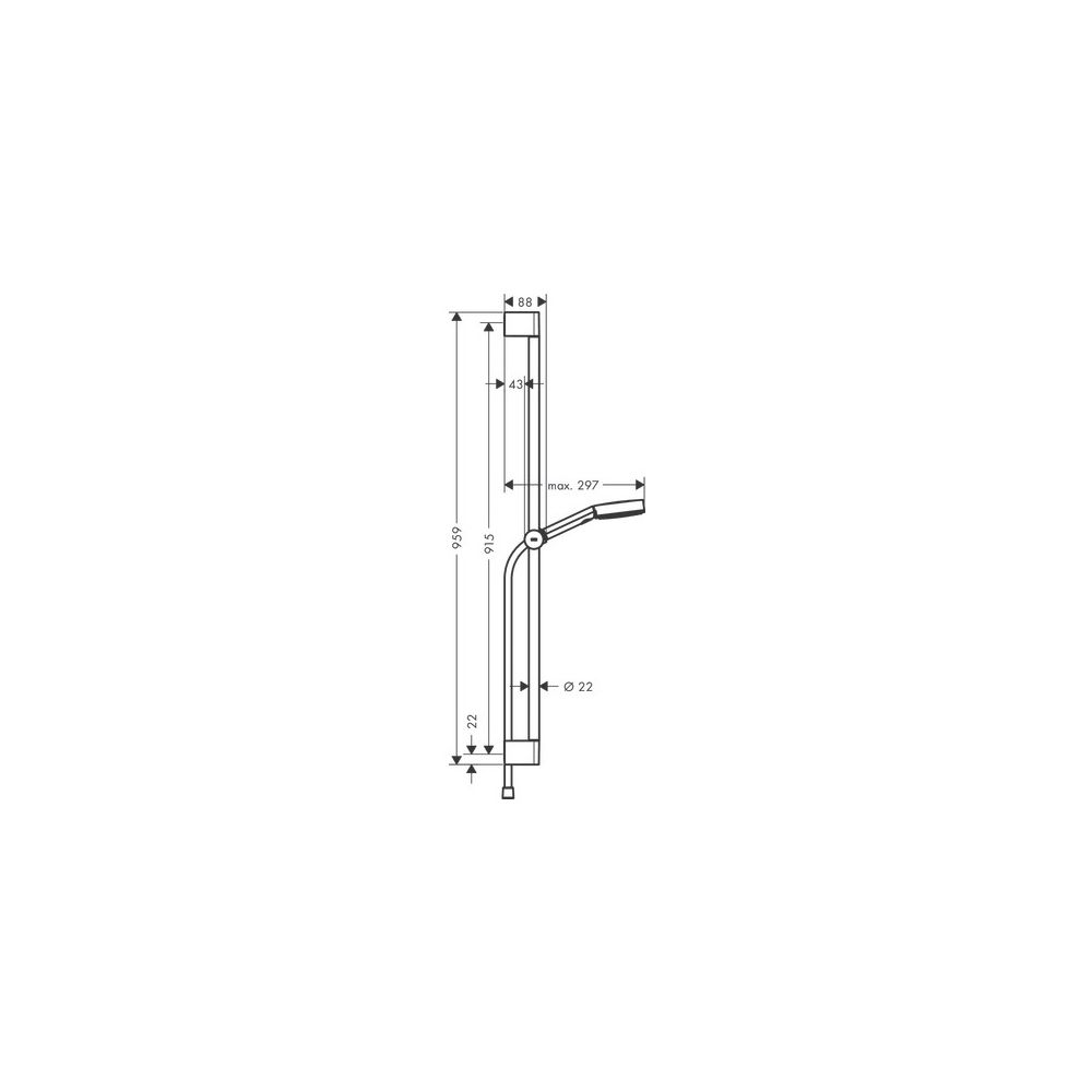 hansgrohe Pulsify Select S Brauseset 105mm 3jet Relaxation mit Brausestange 900mm 1... HANSGROHE-24170000 4059625348024 (Abb. 5)