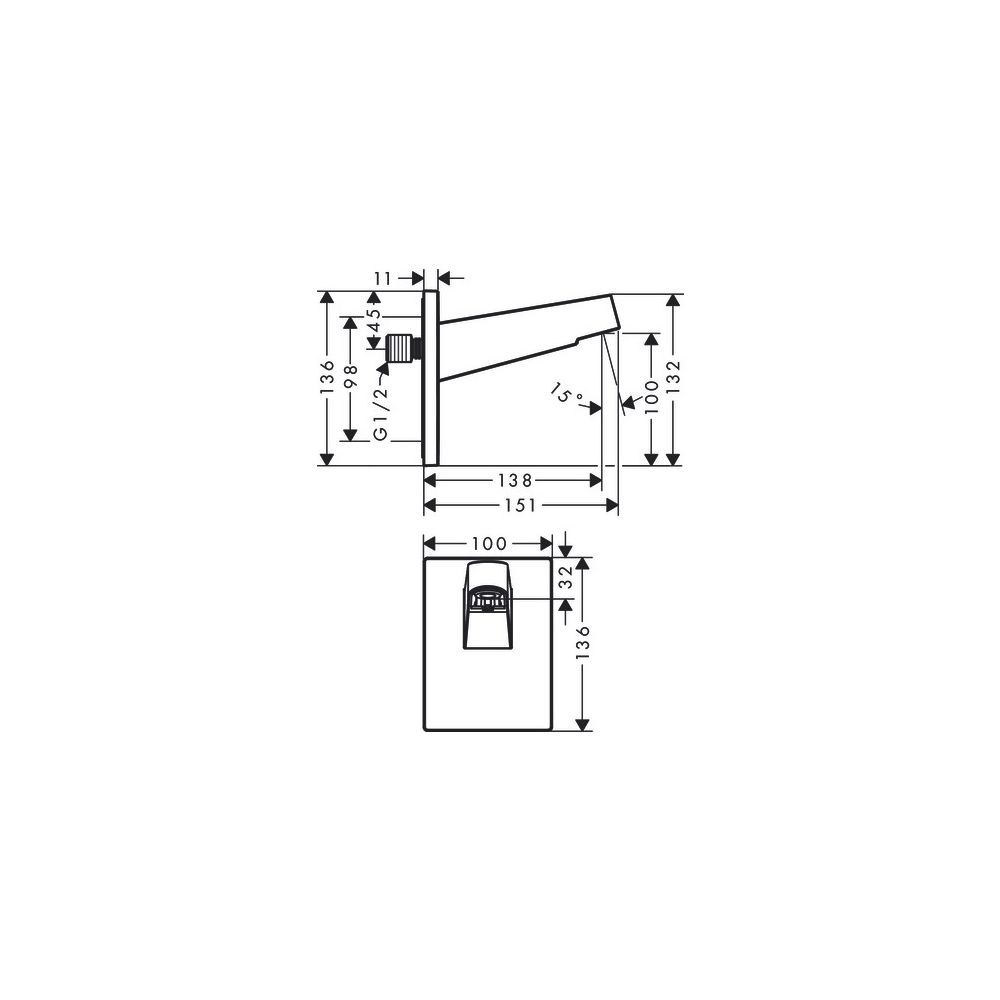 hansgrohe Pulsify Wandanschluss für Kopfbrause 260mm, Mattweiß... HANSGROHE-24149700 4059625341070 (Abb. 3)