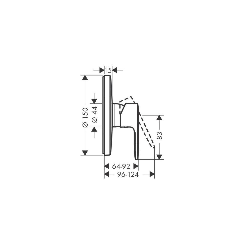 hansgrohe Vernis Blend Einhebel-Brausemischer Unterputz 29,3l/min, Chrom für iBox u... HANSGROHE-71667000 4059625363638 (Abb. 3)