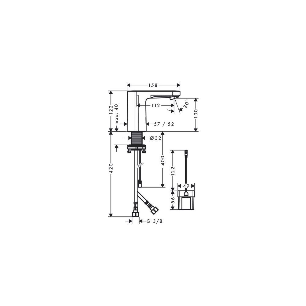 hansgrohe Vernis Blend Elektronik-Waschtischmischer 5l/min mit Temperaturvoreinstel... HANSGROHE-71502000 4059625353363 (Abb. 4)