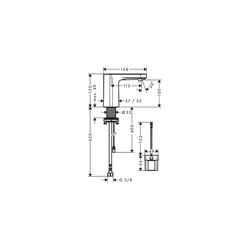 hansgrohe Vernis Blend Elektronik-Waschtischmischer 5l/min für Kaltwasser oder vorg... HANSGROHE-71503000 4059625353356 (Abb. 4)