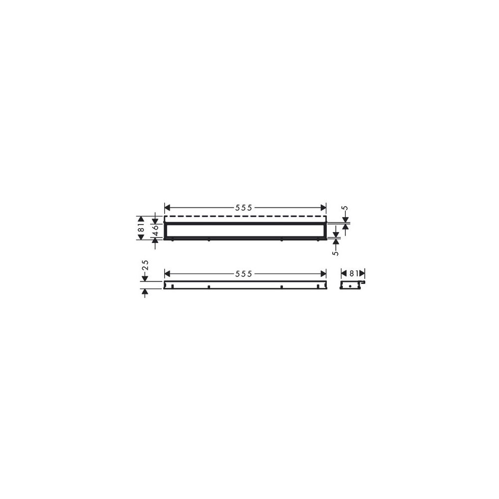hansgrohe RainDrain Match Fertigset Duschrinne 600mm, Mattschwarz, mit höhenverstel... HANSGROHE-56036670 4059625350515 (Abb. 5)