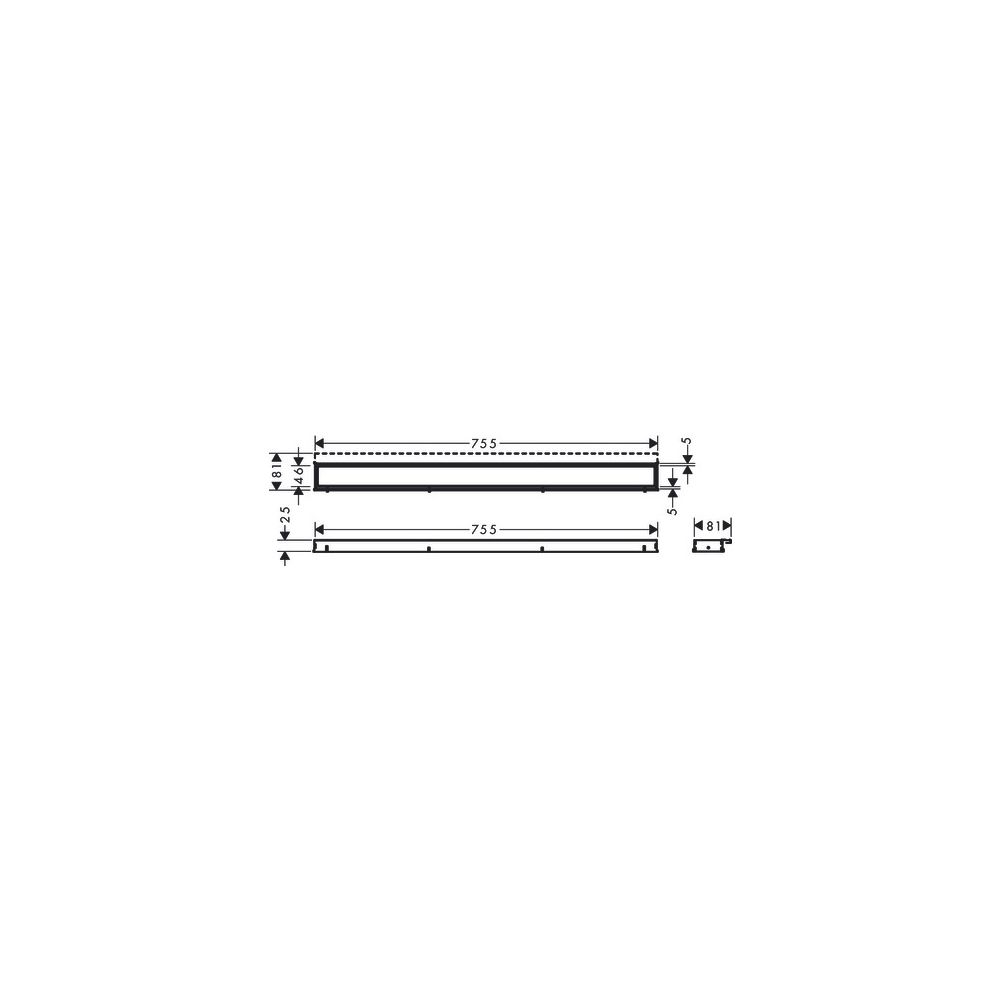 hansgrohe RainDrain Match Fertigset Duschrinne 800mm, Mattschwarz, mit höhenverstel... HANSGROHE-56038670 4059625350393 (Abb. 5)