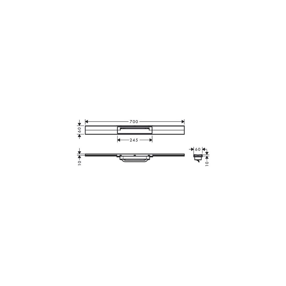 Hansgrohe RainDrain Flex Fertigset Duschrinne 700mm, kürzbar, Mattweiß... HANSGROHE-56043700 4059625350140 (Abb. 6)