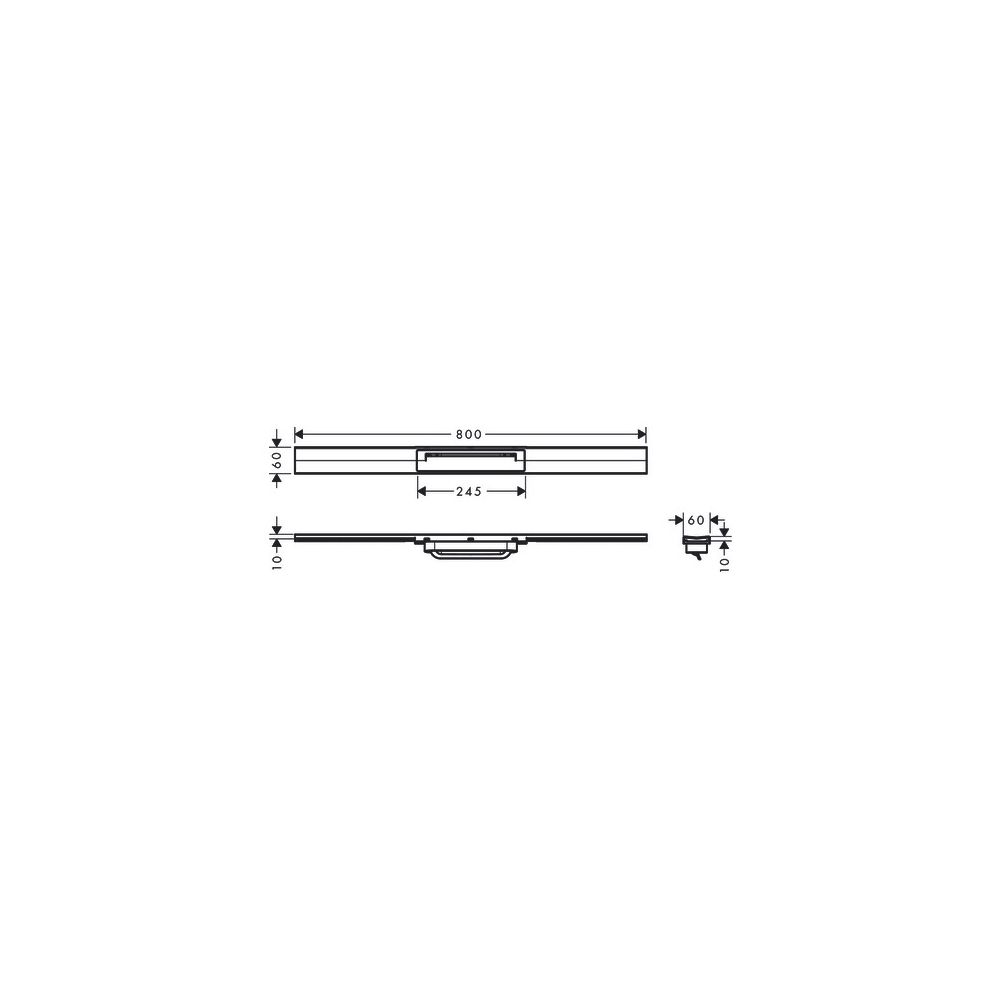hansgrohe RainDrain Flex Fertigset Duschrinne 800mm kürzbar, Edelstahl gebürstet zu... HANSGROHE-56044800 4059625350065 (Abb. 6)
